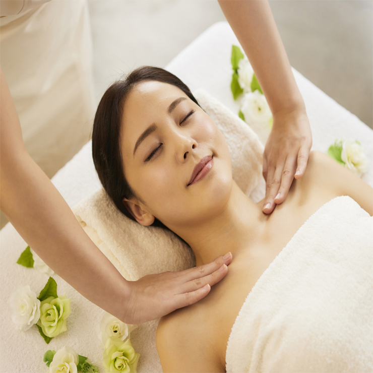 正面全身ほぐしorアロマリンパ ＆ 足つぼ